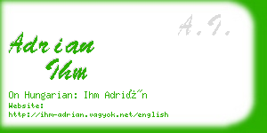 adrian ihm business card